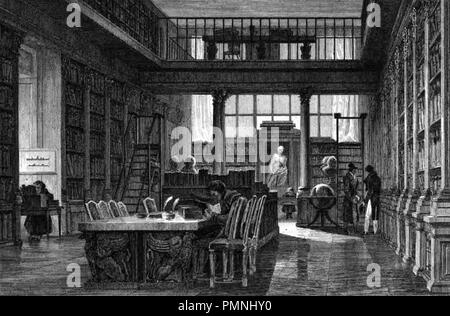 Bibliothèque de l'Institut à Paris Augustin-Fran çois Lemaître 1797-1870. Stockfoto