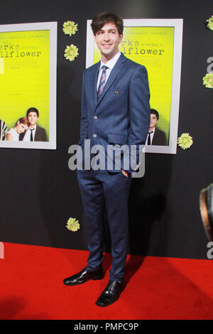 Nicholas Braun 09/10/2012 "Die Perks des Seins ein mauerblümchen" Premiere Arclight Cinerama Dome in Hollywood, CA Foto von mayuka Ishikawa/Hollywoodnewswire.net/PictureLux Stockfoto