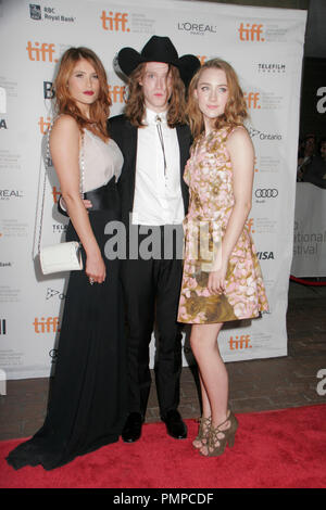 Gemma Arterton, Kaleb Landry Jones, Saoirse Ronan 09/09/2012 "Byzanz" Premiere an der Ryerson Theater in Toronto, Kanada Foto von Izumi Hasegawa/Hollywoodnewswire.net/PictureLux gehalten Stockfoto