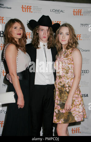 Gemma Arterton, Kaleb Landry Jones, Saoirse Ronan 09/09/2012 "Byzanz" Premiere an der Ryerson Theater in Toronto, Kanada Foto von Izumi Hasegawa/Hollywoodnewswire.net/PictureLux gehalten Stockfoto