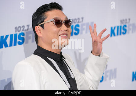 PSY besucht die KIIS FM 2012 Jingle Ball bei Nokia Theatre L.A. Live am 3. Dezember in Los Angeles, Kalifornien 2012. (Foto von Eden Ari/PRPP/PictureLux) Datei Referenz # 31746 101 PRPPEA nur für redaktionelle Verwendung - Alle Rechte vorbehalten Stockfoto