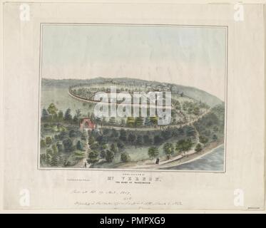 Vögel Auge Ansicht des Mt. Vernon. Die Startseite von Washington Stockfoto
