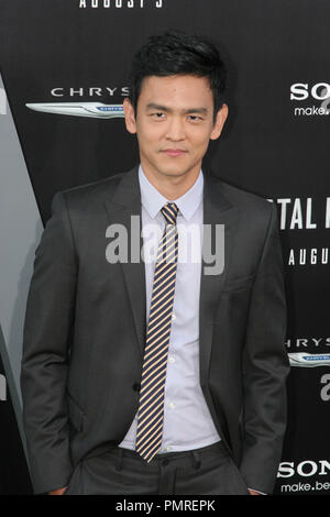 John Cho am Los Angeles Premiere von Columbia Pictures 'Total Recall'. Ankünfte an der Grauman Chinese Theatre in Hollywood, CA, 1. August 2012 statt. Foto: Richard Chavez/PictureLux Stockfoto