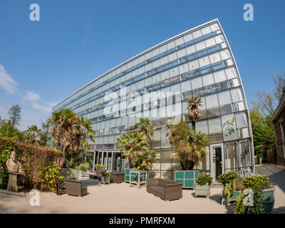 Außenansicht des berühmten Hortus Botanicus Leiden, Niederlande Stockfoto