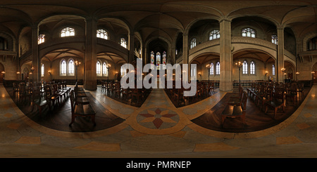 360 Grad Panorama Ansicht von Die Elisabethenkirche - Innenraum