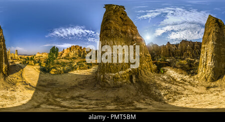 360 Grad Panorama Ansicht von Yunnan Yuanmou County die Erde Wald tulin 2 - geologische Wunder der Natur