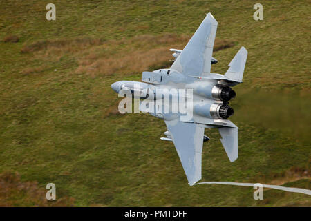 McDonnell Douglas F 15 C Adler der 493Rd Fighter Squadron, 48th Fighter Wing, RAF Lakenheath, Suffolk, Großbritannien, eine hohe Geschwindigkeit Jagdflugzeug. Stockfoto
