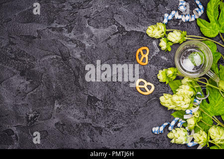 Oktoberfest Hintergrund, flach Stockfoto