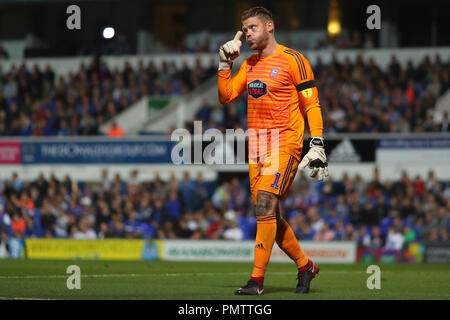 Ipswich, Großbritannien. 18. Sep 2018. Dean Gerken von Ipswich Town - Ipswich Town v Brentford, Sky Bet Meisterschaft, Portman Road, Ipswich - 18. September 2018 Quelle: Richard Calver/Alamy leben Nachrichten Stockfoto