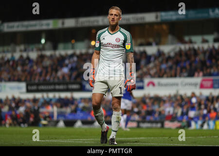 Ipswich, Großbritannien. 18. Sep 2018. Daniel Bentley von Brentford - Ipswich Town v Brentford, Sky Bet Meisterschaft, Portman Road, Ipswich - 18. September 2018 Quelle: Richard Calver/Alamy leben Nachrichten Stockfoto