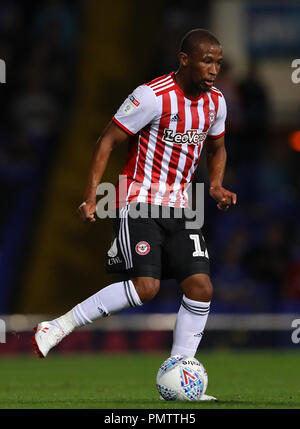 Ipswich, Großbritannien. 18. Sep 2018. Kamohelo Mokotjo von Brentford - Ipswich Town v Brentford, Sky Bet Meisterschaft, Portman Road, Ipswich - 18. September 2018 Quelle: Richard Calver/Alamy leben Nachrichten Stockfoto