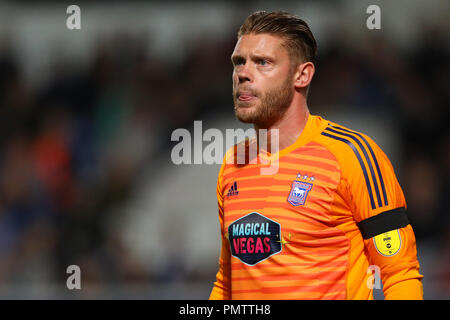 Ipswich, Großbritannien. 18. Sep 2018. Dean Gerken von Ipswich Town - Ipswich Town v Brentford, Sky Bet Meisterschaft, Portman Road, Ipswich - 18. September 2018 Quelle: Richard Calver/Alamy leben Nachrichten Stockfoto