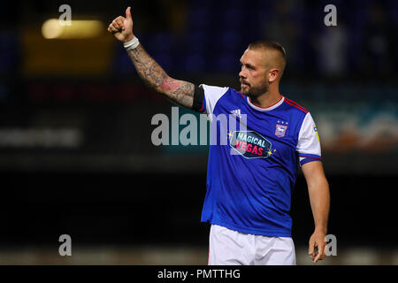 Ipswich, Großbritannien. 18. Sep 2018. Lukas Kammern von Ipswich Town - Ipswich Town v Brentford, Sky Bet Meisterschaft, Portman Road, Ipswich - 18. September 2018 Quelle: Richard Calver/Alamy leben Nachrichten Stockfoto