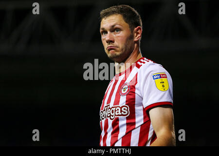 Ipswich, Großbritannien. 18. Sep 2018. Henrik Dalsgaard von Brentford - Ipswich Town v Brentford, Sky Bet Meisterschaft, Portman Road, Ipswich - 18. September 2018 Quelle: Richard Calver/Alamy leben Nachrichten Stockfoto