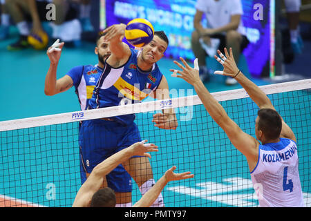 Florenz, Italien. 18. September 2018, DANIELE MAZZONE Italien gegen Slowenien Volleyball Men's World Championship Florenz September 18, 2018 Credit: Filippo Rubin/Alamy leben Nachrichten Stockfoto