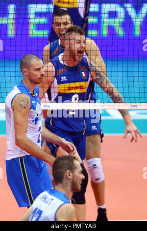 Florenz, Italien. 18. September 2018, IVAN ZAYTSEV Italien gegen Slowenien Volleyball Men's World Championship Florenz September 18, 2018 Credit: Filippo Rubin/Alamy leben Nachrichten Stockfoto