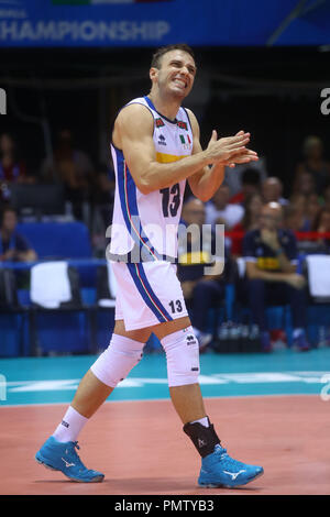 Florenz, Italien. 18. September 2018, MASSIMO COLACI Italien gegen Slowenien Volleyball Men's World Championship Florenz September 18, 2018 Credit: Filippo Rubin/Alamy leben Nachrichten Stockfoto