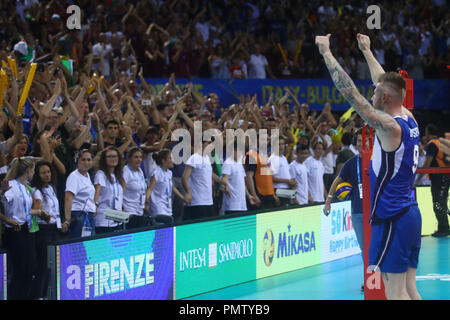 Florenz, Italien. 18. September 2018, IVAN ZAYTSEV Italien gegen Slowenien Volleyball Men's World Championship Florenz September 18, 2018 Credit: Filippo Rubin/Alamy leben Nachrichten Stockfoto