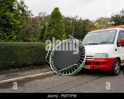 Ayr, Großbritannien, 19. September 2018, Wetter Großbritannien: Weiterer Sturm schlägt die Westküste von Schottland - Sturm Ali. Credit: Pawel Pietraszewski/Alamy leben Nachrichten Stockfoto