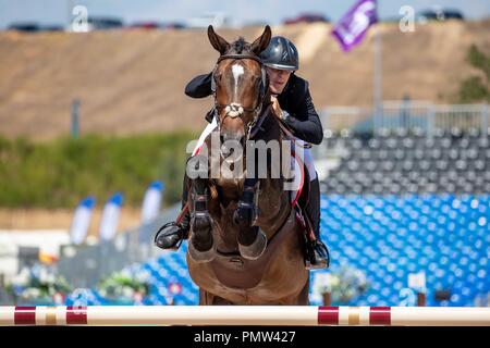 Tryon, Kalifornien, USA. Sept 2018 19. Bronislaw Chudyba. Zapria. SVK. Springen. Individuelle und Team Meisterschaft. Tag 8. World Equestrian Games. WEG 2018 Tryon. North Carolina. USA. 19.09.2018. Credit: Sport in Bildern/Alamy leben Nachrichten Stockfoto