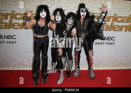 Hollywood, Kalifornien, USA. 19 Sep, 2018. Bei America's Got Talent Live Show Screening und roten Teppich an der Dolby Theatre in Hollywood, Kalifornien am September 19, 2018 Kiss. Credit: Faye Sadou/Medien Punch/Alamy leben Nachrichten Stockfoto