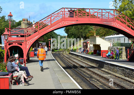 Goathland Station auf der North Yorkshire Moors railway UK Stockfoto