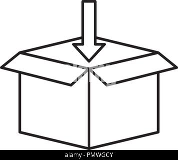 Karton Karton mit Pfeil Stock Vektor