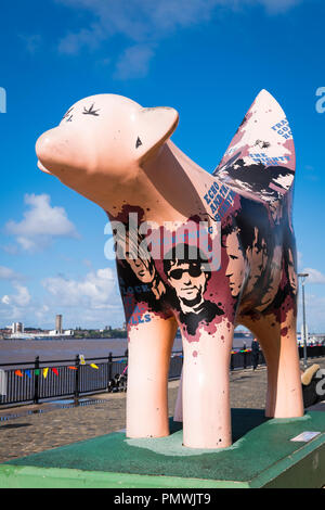 Liverpool Superlambanana erstellt von Taro Chiezo von Andy Klein Julian Taylor Tommy Grund Ray Stokes für ArtTransPenine Ausstellung 1998 interpretiert Stockfoto