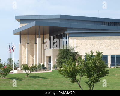 Frisco, Texas: Cowboy Welt HQ und National Soccer Hall of Fame und Frisco ISD Admin, Tech und HS, Vorteile Stockfoto