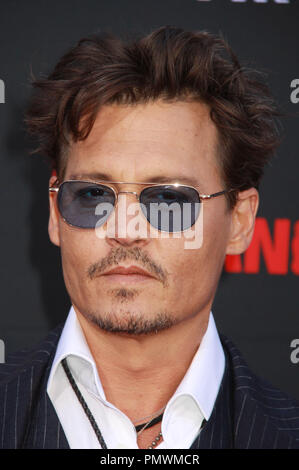 Johnny Depp 06/22/2013 'Lone Ranger' Premiere im Disneyland in Anaheim, CA Foto von mayuka Ishikawa/HNW/PictureLux gehalten Stockfoto