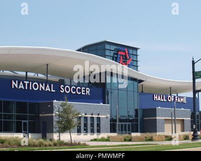Frisco, Texas: Cowboy Welt HQ und National Soccer Hall of Fame und Frisco ISD Admin, Tech und HS, Vorteile Stockfoto