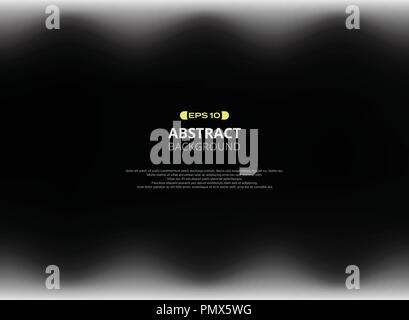 Zusammenfassung von Schwarz gradient Dimension Hintergrund mit Text, Illustration Vector EPS 10. Stock Vektor
