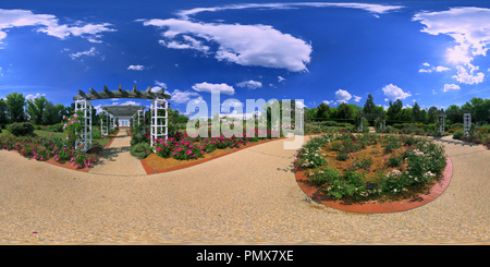 360 Grad Panorama Ansicht von Canberra - Senat Garten am Old Parliament House.