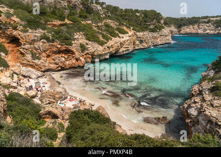 Calo des Moro, Campos, Mallorca, Balearen, Spanien | Calo des Moro, Campos, Mallorca, Balearen, Spanien, Stockfoto