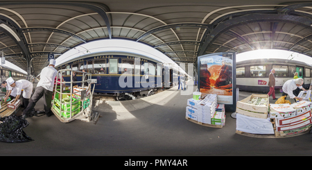 360 Grad Panorama Ansicht von Orient Express Luxus Zug. Venedig Italien