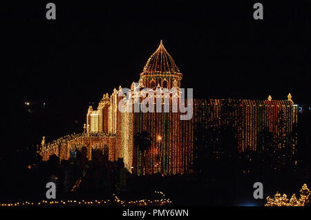 Dhaka, Bangladesch - November 29, 2008: in der Nacht Blick auf Ahsan manzil. Ahsan Manzil war die offizielle Residenz und Sitz des Nawab von Dhaka Stockfoto