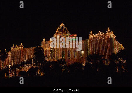 Dhaka, Bangladesch - November 29, 2008: in der Nacht Blick auf Ahsan manzil. Ahsan Manzil war die offizielle Residenz und Sitz des Nawab von Dhaka Stockfoto