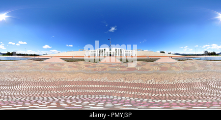 360 Grad Panorama Ansicht von Australien Parliament House Canberra