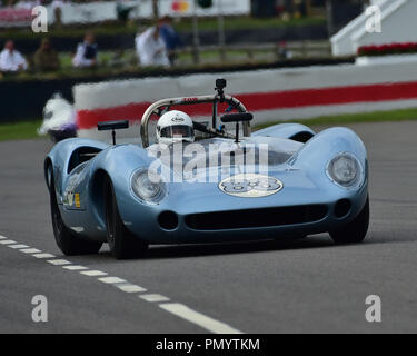 Justin Maeers, Lola Chevrolet T70 Spyder, Pfingsten Trophy, Sport Prototypen, pre-1966, Goodwood Revival 2018, September 2018, Automobile, Autos, Circus Stockfoto