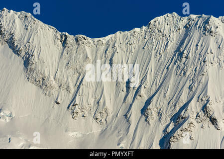 Ansicht der Gipfelgrat des Mount Sefton, Mount Cook/Aoraki Nationalpark, Neuseeland Stockfoto