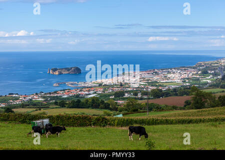 Anzeigen von Vila Franca do Campo Sao Miguel Azoren Stockfoto