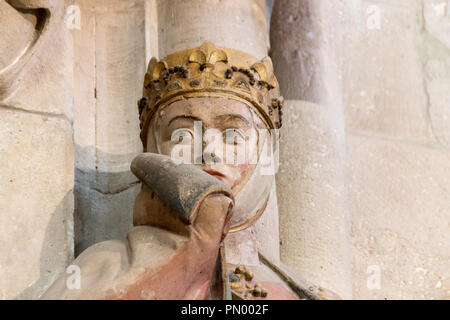 Naumburg, Deutschland - 14. September 2018: Ansicht von Uta von Naumburg. Die Statue ist eine der bedeutendsten Skulpturen der Deutschen Gotik. Die Stockfoto
