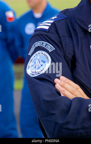 Der chilenischen Luftwaffe Fuerza Aérea de Chile, FACh, Halcones hohe akrobatik Squad (Escuadrilla Acrobacia Halcones de Alta). Pilot Stockfoto