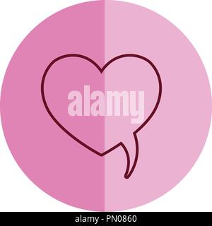 Herz Liebe geformt Sprechblase Vector Illustration Stock Vektor