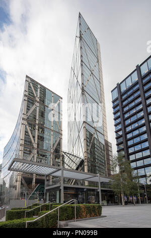 Die broadgate Tower, einem Hochhaus in der Londoner Main Financial District, der Stadt London, England, Großbritannien Stockfoto