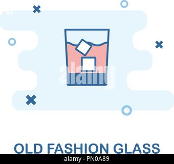 Whiskey Glas kreative Symbol in Farbe. Einfaches element Abbildung. Whiskey Glas Konzept symbol Design aus Bar und Restaurant. Kann verwendet werden Stock Vektor