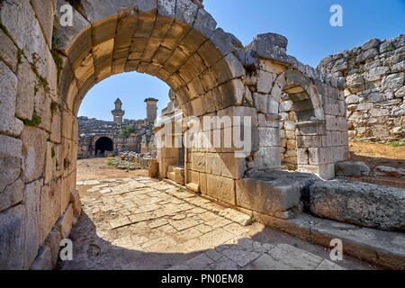 Ruine der Römischen Amphitheater, Xanthos, Türkei Stockfoto