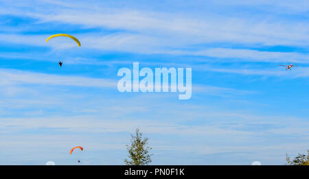 Fliegen über Knik River Stockfoto