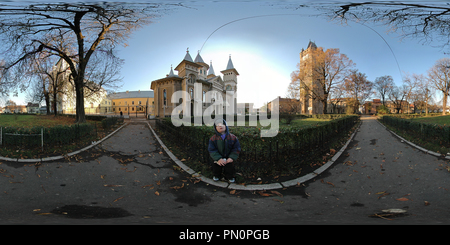 360 Grad Panorama Ansicht von Piata Cetatii (Zitadelle), Baia Mare, Rumänien