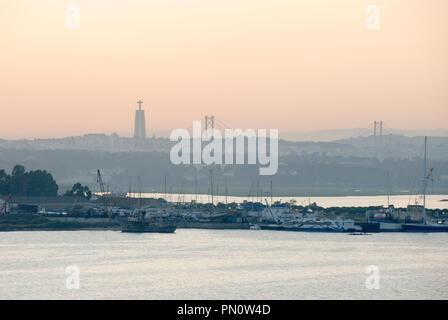 Tejo Bucht in Seixal. Portugal Stockfoto